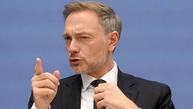 Christian Lindner bei der Bundespressekonferenz zum Regierungsentwurf für den Bundeshaushalt 2024 und den Finanzplan bis 2027. Berlin, 5.7.2023