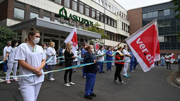 Aktive Mittagspause an der Asklepiosklinik in Lich/Mittelhessen, 30.9.2020