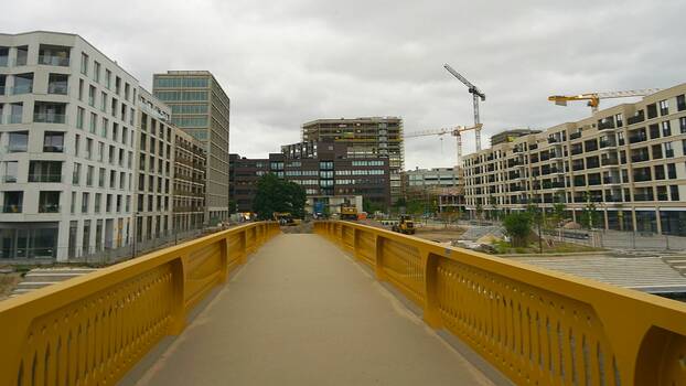 «Europacity» Berlin, Blick vom Golda Meir Steg